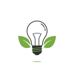 Eco-Friendly Idea: A stylized, elegant illustration of a lightbulb intertwined with vibrant green leaves. It symbolizes the core of innovative thinking, harmonizing technology with the natural world.
