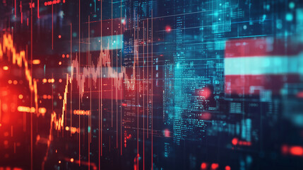 Abstract binary code pattern with digital wave design in a futuristic cyberspace background