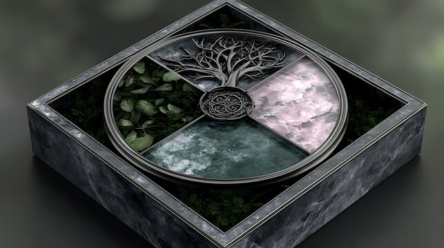 Mystical Tree of Life in Stone Box of excellence in splendor beyond compare with grace in style