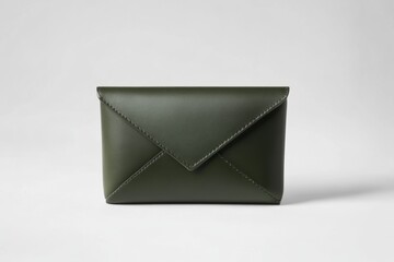 Dark green leather envelope clutch (3)