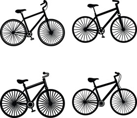 Obraz premium Bike Silhouette vector illustration