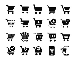 Minimalist Vector Pack: Shopping Cart Icon – Perfect for E-commerce and UI Designs