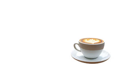 Isolated Photo Of Coffee Cup On Saucer With Transparent Background