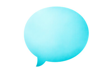 A light blue speech bubble graphic on a transparent background, perfect for conversations and thought bubbles