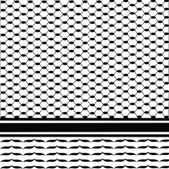 Palestine Scarf pattern Arabic Black kufiya
