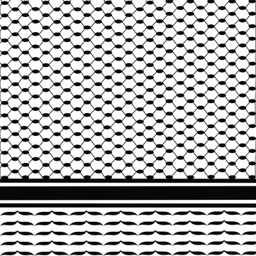 Palestine Scarf pattern Arabic Black kufiya