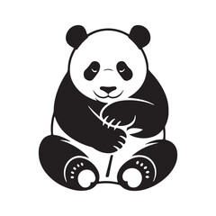 Panda silhouette icon. Vector illustration eps 10