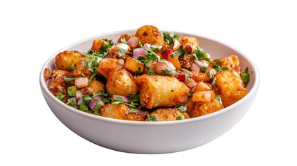 Fototapeta premium Appetizing bowl of food on a dark, textured background, culinary delight delicious