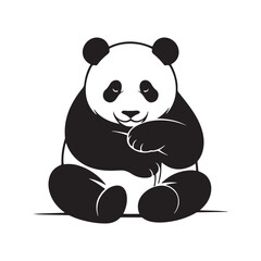 Panda silhouette icon. Vector illustration eps 10