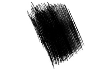 Dark Ink brush stock isolated on transparent background, PNG file