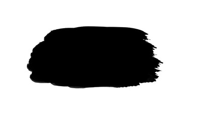 Dark Ink brush stock isolated on transparent background, PNG file