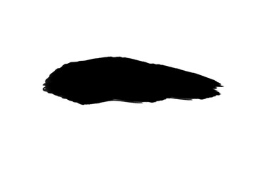 Dark Ink brush stock isolated on transparent background, PNG file