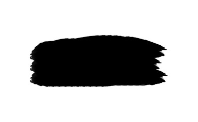 Dark Ink brush stock isolated on transparent background, PNG file