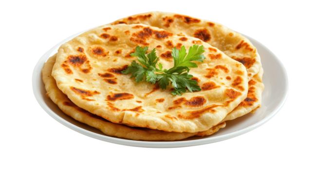 Deliciously fresh bread and parise, a simple culinary delight on plate freshly