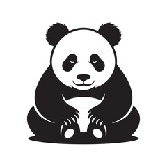 Panda silhouette icon. Vector illustration eps 10