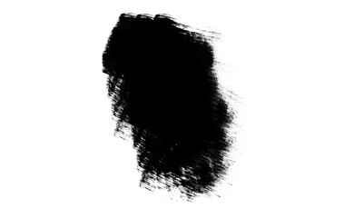 Ink brush stock isolated on transparent background, PNG file