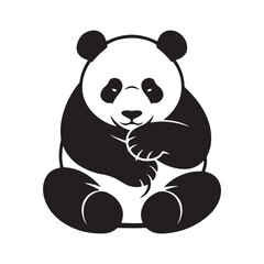 Panda silhouette icon. Vector illustration eps 10
