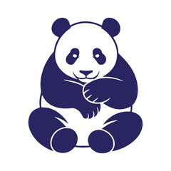 Panda silhouette icon. Vector illustration eps 10