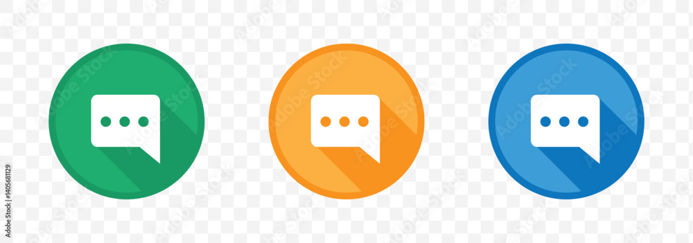 Aufkleber chat box with lines representing message or conversation icon design on transparent background. eps 
