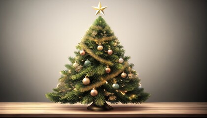 Beautiful Christmas Tree Illustrations with Festive Decorations