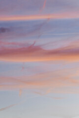 Ciel avec de magnifiques couleurs rose pastel 