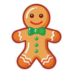 Christmas gingerbread cookies clipart on white background 
