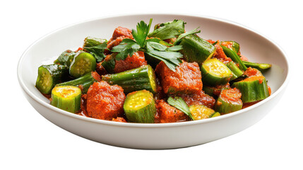 Delicious and healthy, bowl of savory meat fresh vegetables for nutritious meal