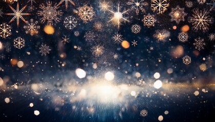 Glow effect  Christmas dust flash Snow is falling Snowflakes
