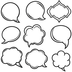 Collection of Various Speech Bubbles