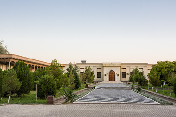 abode of the enlightened in Bukhara at sunset without people