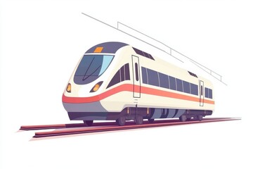 Naklejka premium Modern high-speed train illustration