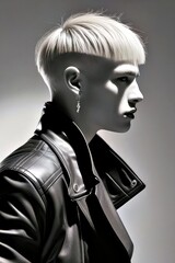 Young Man Posing in Leather Jacket

