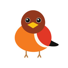 American Robin Vector Art Illustration | Colorful Robin Bird Design