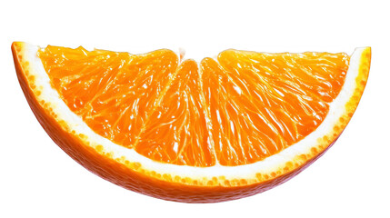 Isolated Realistic Orange Slice with Vibrant Colors on Transparent Background