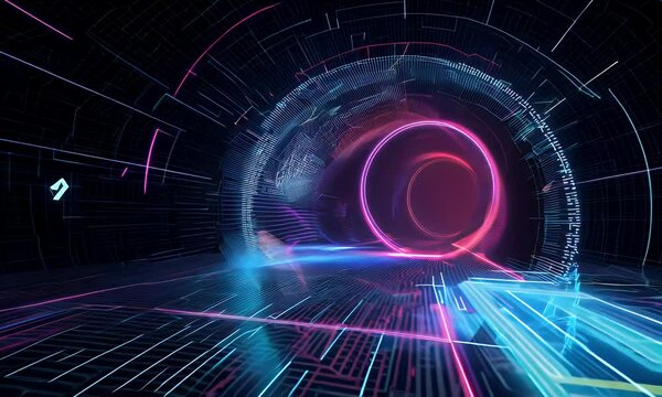 Dark futuristic background with subtle neon grid patterns