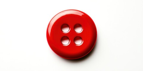 Fototapeta premium A red button with four holes
