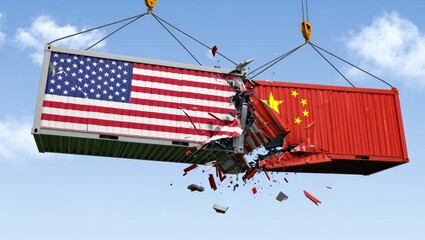 US-China Trade War Collapses, shipping containers

