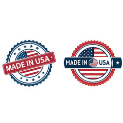Obraz premium Made in USA,Label Stamp Logo,and badge labe design,american product emblem,Patriotic logo or stamp