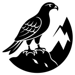 Vector art illustration of a hawk