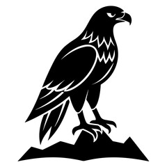 Vector art illustration of a hawk