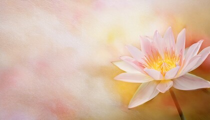 sweet color lotus in  blur style on mulberry paper texture