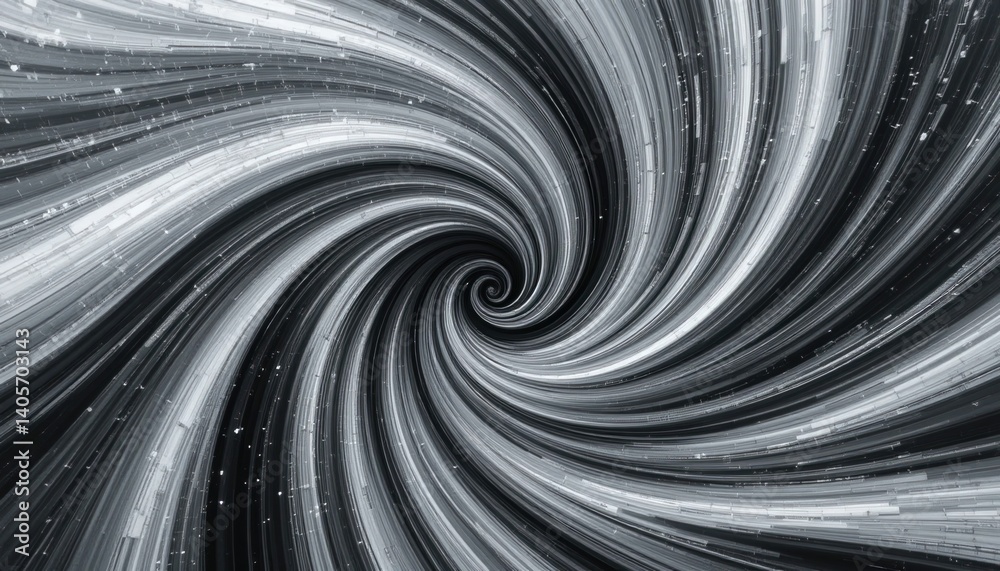 Poster dynamic swirling pattern abstract art digital design monochrome environment close-up view visual con