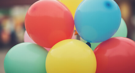Joyful Burst: Colorful Balloons at a Festive Gathering AI Generated