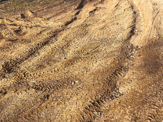 dirt road in the field