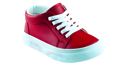 Isolated Red Sneaker Shoe on White Background Photo