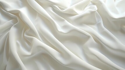 Obraz premium A white sheet laid out with slight creases, creating a natural and realistic appearance, against a simple white background, Generative AI illustrations.