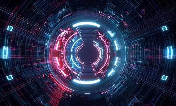 Dark futuristic background with subtle neon grid patterns