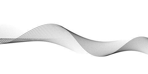 Background texture and pattern Image, Abstract black wave lines on white background, Abstract black wave lines on white background,grey wave on white background. Blending line background,