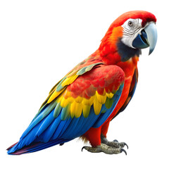 Parrot bird Isolated on white Background