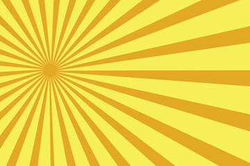 Vintage yellow sun rays retro background